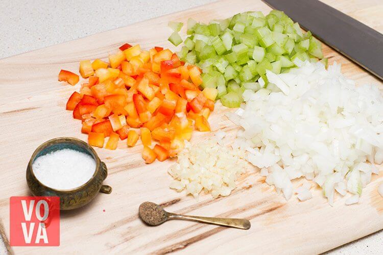 Нарезанные овощи