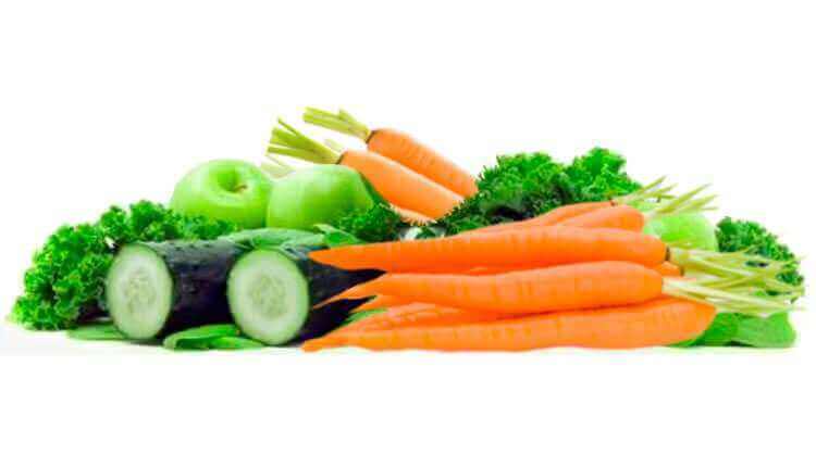Зеленые и оранжевые овощи