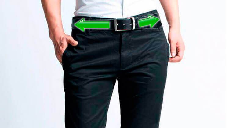 Носите свободную одежду и ремень