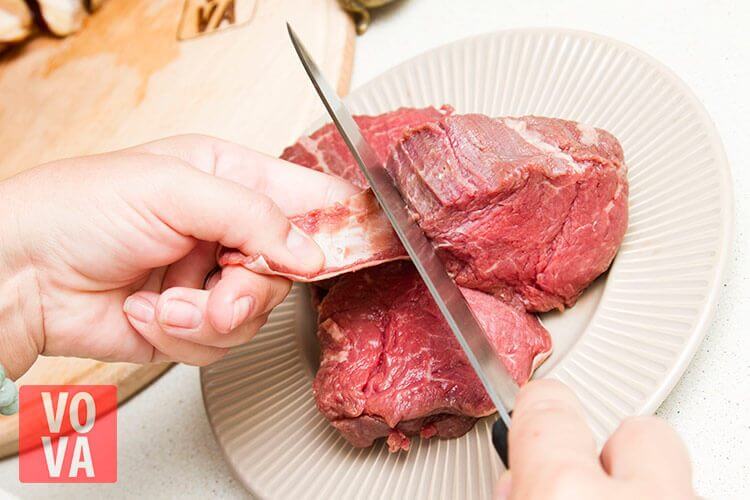 Обрезка шкурки филе миньон