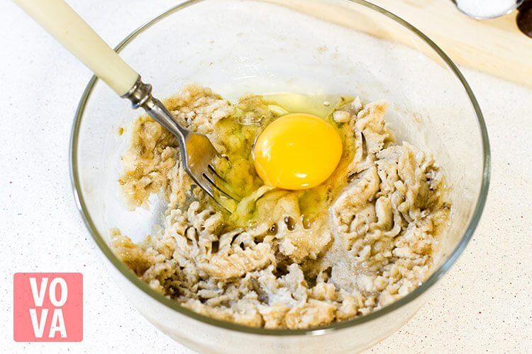 пюре из бананов и яйца