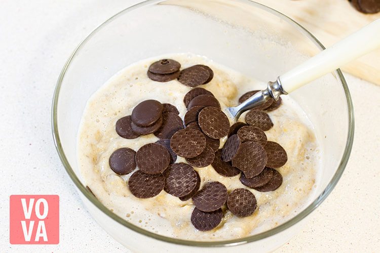 пюре из бананов с шоколадом