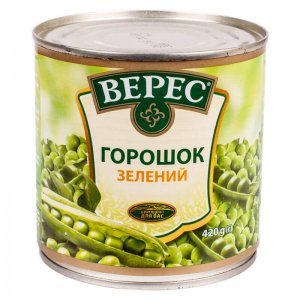 горошек зеленый из мозговых сортов тм верес 420г