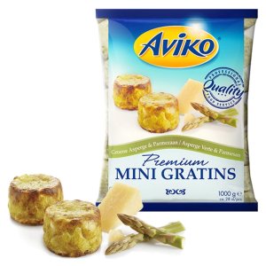 Картофельная запеканка в сливочном соусе с зелеными побегами спаржи и сыром пармезан Aviko 1кг - фото 1