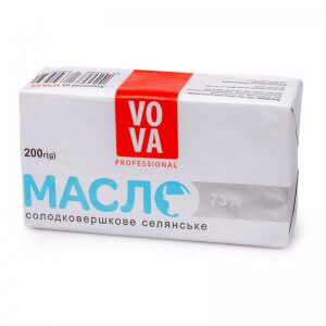 масло сладкосливочное крестьянское 73% жира тм vova professional 200г
