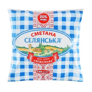 Сметана 20% ТМ Селянська 350г