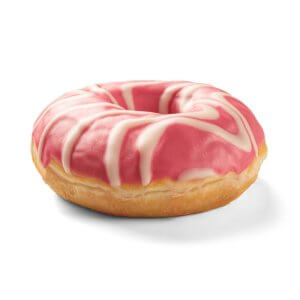 Пончик «DONUT PINK» с клубничной начинкой ТМ Mantinga 65г (36шт.) - фото 1
