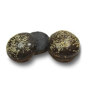 Булочка для гамбургера черная с кунжутом ТМ Злата Піч 80г (50шт.)