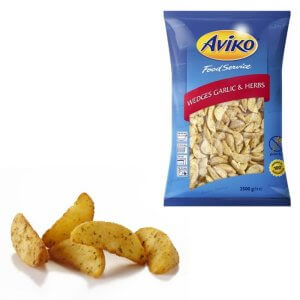 Картофельные дольки в кожуре с чесноком и пряными травами Aviko 2,5кг
