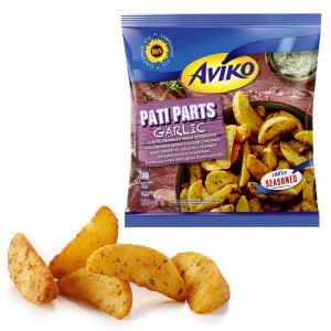 Картофельные дольки с кожурой с чесноком Pati Parts Aviko 600г