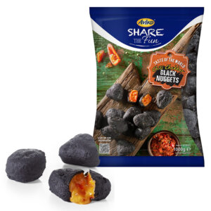 Сырные наггетсы чеддер с перцем халапеньо (черные) ТМ Aviko 1кг