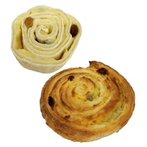 Слойка-мини с кремом и изюмом (расстоянный) ТМ Шантиль (20-30г) пак 500г