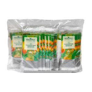 Чай зеленый тонизирующий для чашки ТМ Nebokrai (50 пакетиков) - фото 1