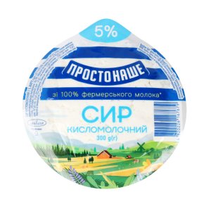 Творог кисломолочный 5% ТМ Простонаше 300г